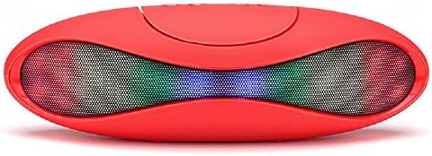 Multi-Coloured LED Bluetooth Speaker/Hands-Free/FM/TF/AUX – Red