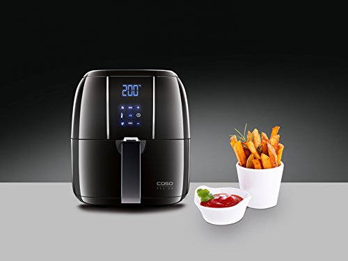 CASO AF 200 Design Heißluft Fritteuse (Füllmenge: 2.5 L, 6 automatische Kochprogramme), Innenraum aus Edelstahl - 3