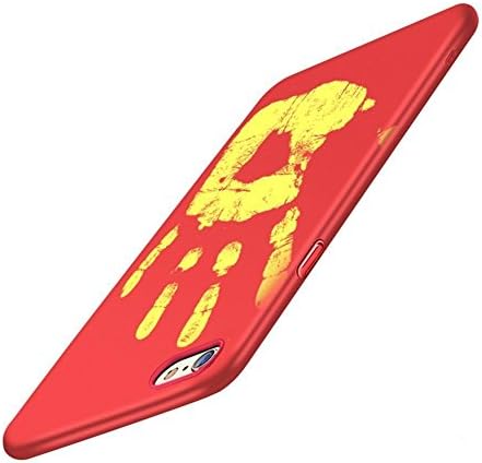 New Heat Sensitive Phone Case for iPhone 6/ 6s/ 6 Plus/ 6s Plus/ 7/ 7 Plus Thermal Sensor Phone Cover PU Hot Soft Case Color Changed with Temperature Thermal Induction Discoloration (iPhone6 Plus/ 6s Plus, Red)