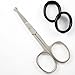 Unicorn Plus Scissors 3.5" Inch Manicare Nail Scissors -Extra Strong Straight Cuticle/Nail Scissors + Tip Rounded Eyebrow Mustache Scissors Nose Hair Scissors Come in PVC Pouch