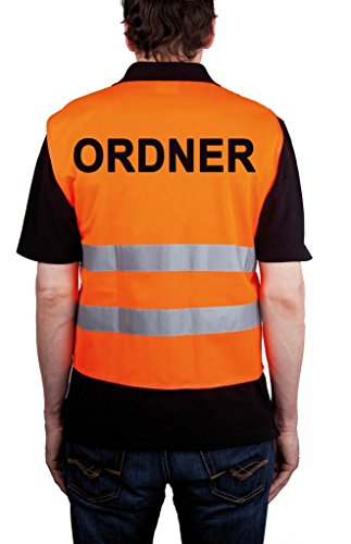 Preisvergleich Produktbild Qualitäts KFZ-Warnweste "ORDNER", orange