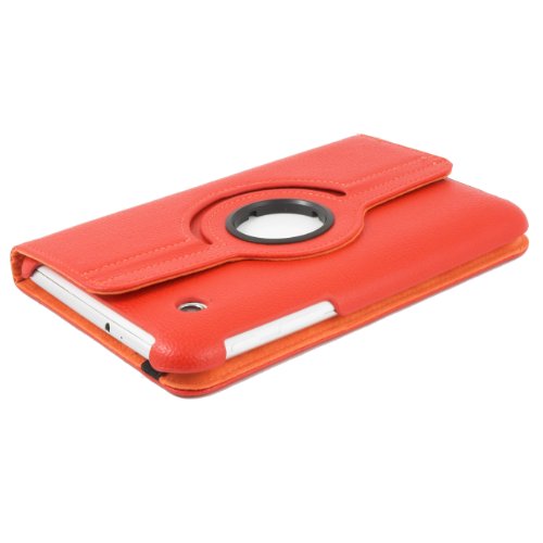 360 ° 7.0 Luxus Tasche SAMSUNG GALAXY TAB 2 7.0 P3100 P3110 Hülle Schutz Etui Tasche Cover Case mit Ständerfunktion (Orange) - 4