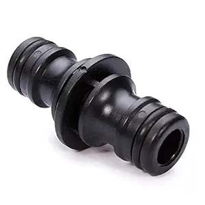 JAGAN HARDWARE BKR Water Pipe 2-Way Nipple Joint Hose Plastic Black Connector Fitting - Pack of 4 Pieces