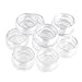 New 10pcs Small Plastic Bottle Jars Nail Art Display Container Case Storage Organier with Transparent