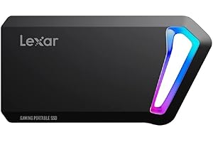 Lexar SL660 BLAZE Gaming SSD Portatile, SSD 512GB USB 3.2 Gen 2x2, SSD Esterno con RGB LEDs, Fino a 2000 MB/s in lettura, 1900 MB/s in scrittura, USB C (LSL660X512G-RNNNG)