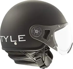 Steelbird SB-27 Style Open Face Helmet (Black) 600MM With MJ Brand 5 mukhi Rudraksh