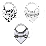 CANTIDAD PERFECTA --lote de 3 piezas baberos bebe bandana,,se puede reemplazar babero en seguida para su bebé cuando uno de los baberos está mojado