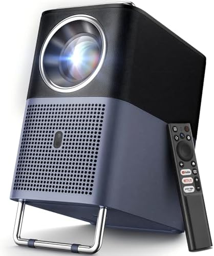 TCL A1s Proiettore 4K Supporta, Google TV/APV/Netflix Compatibile, 600 Lumen ISO, 2x8W Dolby Audio, Messa a Fuoco Automatica e 6D Correzione Trapezoidale, Wi-Fi Bluetooth, con Custodia Portatile