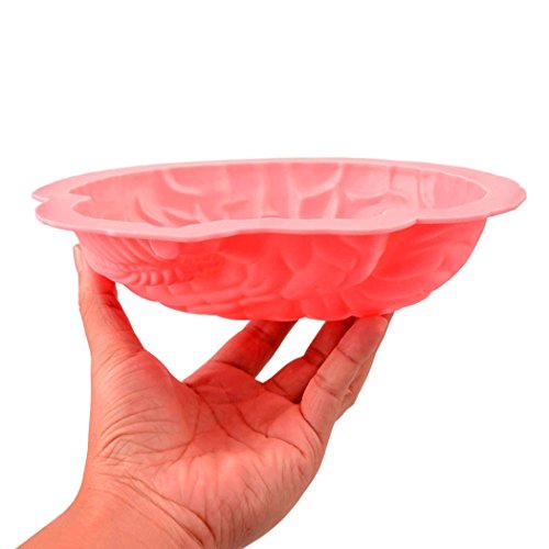 inkint Silikon-Gehirn-Kuchen-Form Weiche Professionelle Kuchenform Ungiftig Geschmacklos Backen-Werkzeug für Gefrierschrank/Mikrowelle/Backofen/Geschirrspüler Kuchenform - 4