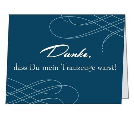 Karte - "Danke, dass du mein Trauzeuge warst!" - dunkelblau
