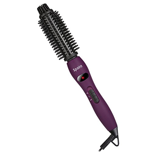 Spaire Stylingbürsten Elektrische Ionisch Nylon Borsten 4 in 1 Lockenbürste Anti - Verbrühen Keramische Haarbürsten Temperaturregelung und Schnelle Heizung (Lila)