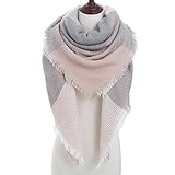 WISH CLUB Frauen Platz Schal übergroße Tartan Decke große Winter warme Schal Qua