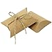 Produktbild 100 Stk DIY Kraft Papier Kissen Form Candy Box Case Hochzeit Geschenke Boxen Gastgeschenke, Kraft Papier Geschenk Box Candy Box mit Seil Hochzeit Bevorzugung Kartonagen Für Gastgeschenke aus Kraftpapier Zur Hochzeit