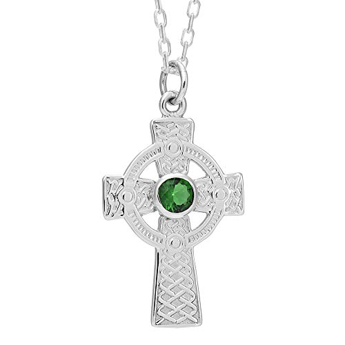 Alexander Castle Pendentif Croix Celtique en Argent Sterling avec chaîne en Argent de 45,7 cm
