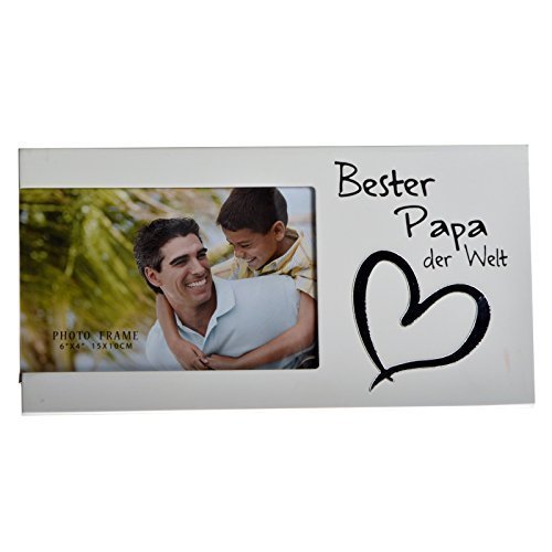 1x Bilderrahmen weiß neu Weihnachtsgeschenk Fotorahmen Valentinstag persönlich (Bester Papa)
