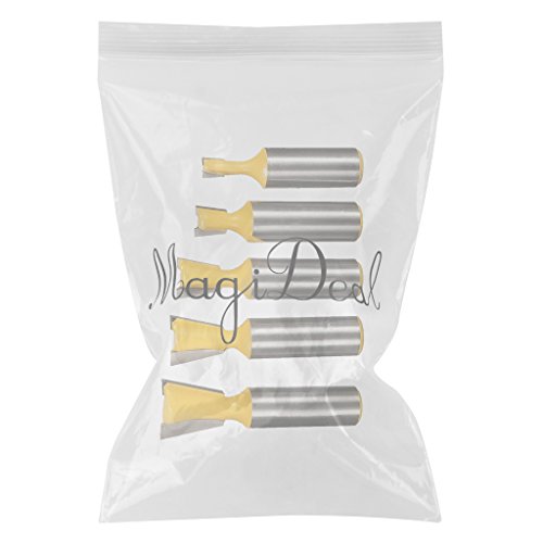 MagiDeal 5pcs 1/2 “ Schaft Fräser 6.35 / 9.52 / 12.7 / 15.9 / 19,05mm Schwanzverbindung Bits Router - 2