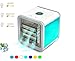 Price comparison product image [2018 VERSION] PBELE Personal Space Air Cooler, Portable Air Conditioner Fan, 3 IN 1 USB Desktop Mini Evaporative Air Cooler Humidifier & Purifier, 3 Speeds and 7 Colors LED Light for Office Home Outdoor Travel