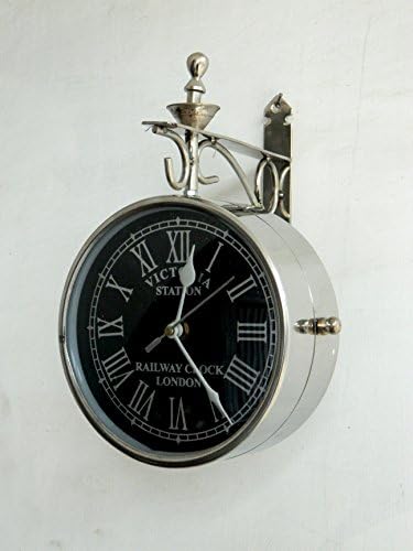 tucasa 10" Double Sided Victorian Style Station Clock