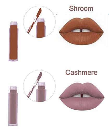 CINEEN Matt lippenstift Set 12 Farben Liquid Lipstick Wasserdicht Langanhaltend Nicht Verblassen Lipgloss - 7