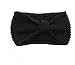 Produktbild Op.h Damen Häkelschleife Design Stirnband Winter Stirnband Haarband mit Häkelschleife Stirnband, Schwarz, 1