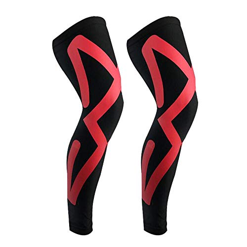 HAMKAW Manchon Compression Mollet, Jambière Genouillère Homme Femme Protection Efficace Contre Entorse Crampe, Convient pour Fitness Football Basketball Running Vélo