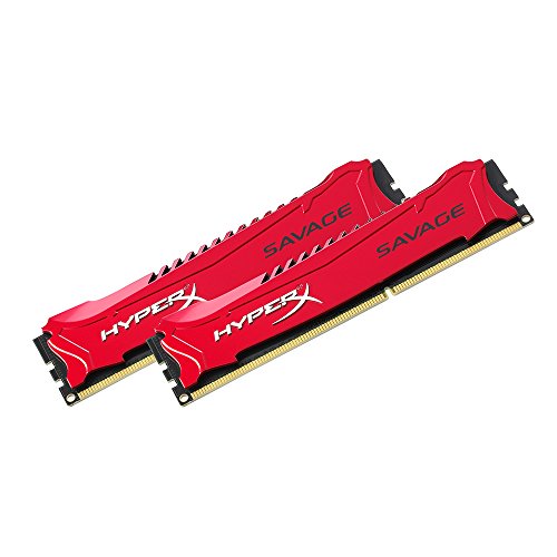 HyperX Savage - Memoria RAM de 8 GB (2133 MHz DDR3 Non-ECC CL11 DIMM, Kit 2x4 GB, XMP), Color Rojo - HyperX