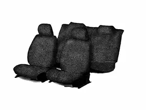 Vocado Car Sweat Control Black Premium Towel Seat Covers for Tata Indica Ev2