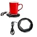 Produktbild universal Fußball Design USB Tasse Elektronische Tasse Heizung Tee Kaffee Getränke Heizmatte mit EIN-/Ausschalter