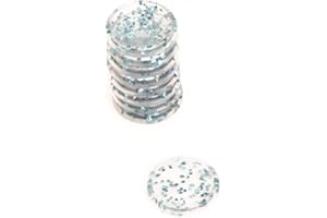 Craftelier - Anillas de Disco Glitter de Plástico S para Encuadernación de Scrapbooking para Planners, Agendas, Cuadernos o Álbumes | Paquete de 9 uds de 25 mm de Diámetro - Color Azul