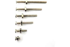 YHLOUBB 30mm,10pcs M2 Viti lunghe Bulloni ad alta resistenza Viti ad alta resistenza Viti M2 Bulloni Bulloni dadi Modello Viti Set