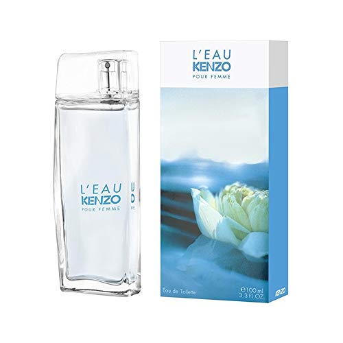 KENZO L'EAU eau de toilette Mujeres 100 ml - Eau de toilette (Mujeres, 100 ml, Loto, Verde pimiento, Menta, Yuzu, Cedar (scent), Almizcle blanco, Aerosol)