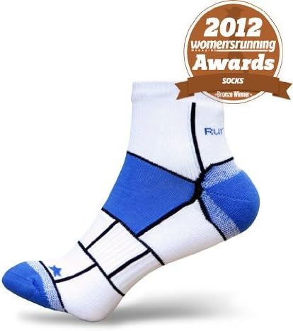 RUNDERWEAR Anti-Blister Ankle Running Socks ***2 Pair Pack*** | Breathable, Anti-Blister Performance Socks | Ideal for Running, Hiking, Walking, Tennis, Golf or Other Sports