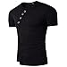 Price comparison product image Familizo Mens Summer Casual Muscle T Shirts Short Sleeve Cotton Blend Tops Casual Mens Tops New Look Slim Fit Printed Muscle Fashion Casual Long Pullover Blouse (L, Black)