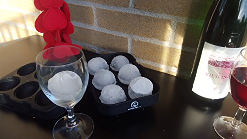 Eiskugelform Ice Ball Mould Sphere Silikon Ice runden Maker 6 x 4,5 cm, perfekt für japanischen Whiskey, Cocktail und jedes Getränk schwarz - 8