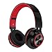 Produktbild Wokee Faltbare HiFi Headset Surround Stereo mit Mikrofon SD / TF-Karte,Bluetooth 4.2 + EDR,Weiche Ohrenschützer Eingebauter 300mAh Akku für PC, PS4,3 Colors (Rot)