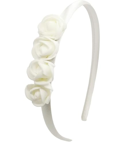 HAARallerliebst Cerchietto con fiori per ragazze – Accessorio per capelli con fiori, cerchietto con grande fiore in tulle color rosa – Fascia per capelli con fiori per bambini – Cerchietto con fiori