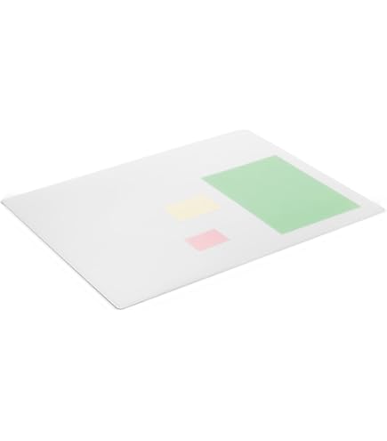 Luxoraiova Bureauonderlegger, transparant, pvc-transparante tafelonderlegger, antislip, afgeronde hoeken, waterdichte bureauonderlegger, voor kantoor, thuis, school (60 x 35 cm