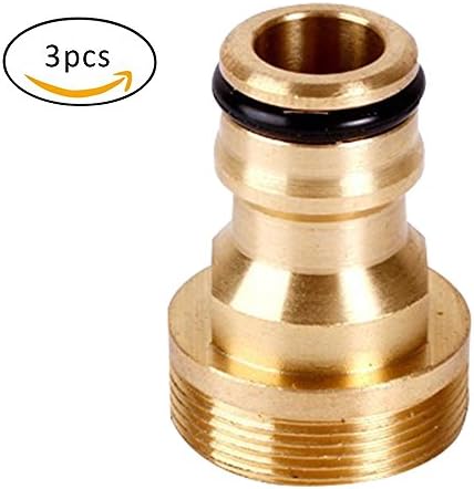 Tap Connector, Espoy Hose Adaptor Connector Copper Mixer Accessories Parts Brass 23mm (Pack of 3)