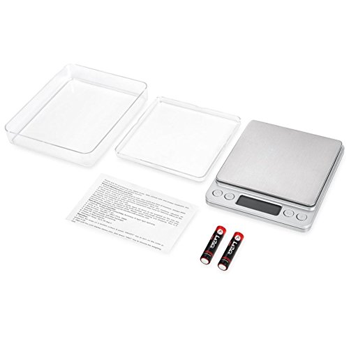 KKAAEE Elektrische Küchengeräte Digitale Küchenwaage,Hohe Präzision auf bis zu 0,1g (3kg Maximalgewicht), Digitalwaage Waage, Mini Waage, Küchenwaage, Briefwaage,, Tara-Funktion, Messen von Zutaten,Gold,Briefmarken - 3