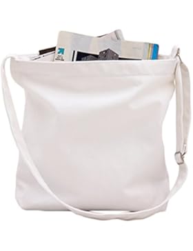 iTemer Stoffbeutel Baumwolltasche mit Langen Tragegriffen Einkaufstasche