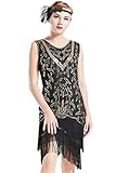 gatsby kleid gold 1920er Stil Kleid: Besteht aus Polyester und Pailletten. Länge: Knielang; Befestigung: Reißverschluß.