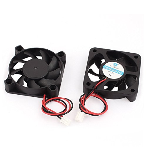 DealMux 2 Piezas de 24 V DC sin escobillas Mini Ventilador de 50 mm x 50 mm para Ordenador