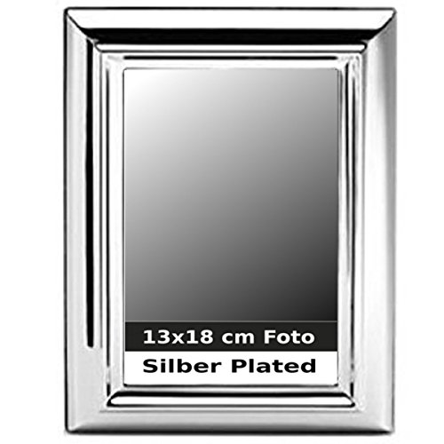 Bilderrahmen Mailand für 13x18 cm Fotos edel versilbert in Top Verarbeitung