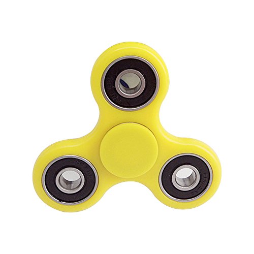 Fidget Hand Spinner Tri-Spinner Toy Stress Reducer NMIT- Perfect For ADD, ADHD, Anxiety, and Autism Adult Children - Spins Last for 1-3 mins (Yellow) Fidget Hand Spinner Tri-Spinner Toy Stress Reducer NMIT- Perfect For ADD, ADHD, Anxiety, and Autism Adult Children - Spins Last for 1-3 mins (Yellow)