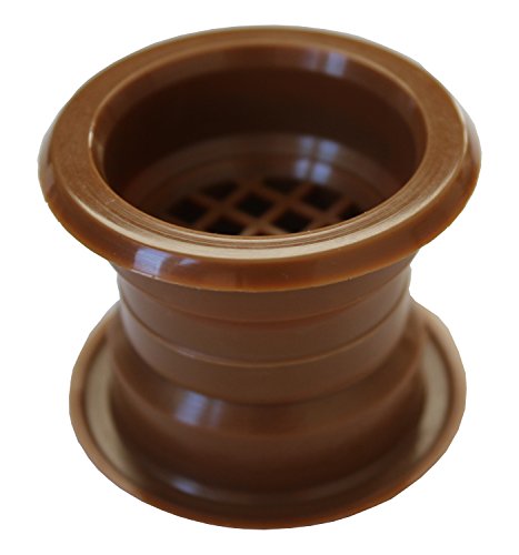 Mini Circle Collar Air Vent Grille Door Ventilation Cover Acacia Color 4Pcs (5901583206191)