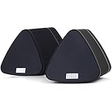 Portable Wireless Bluetooth Stereo Speakers - August MS515 - Two Unit Stereo Set for Laptops / Smartphone / Tablet / TV - Rechargeable Speaker
