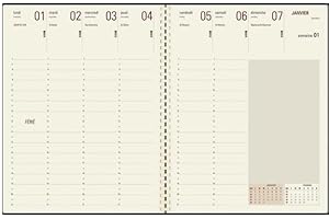 BLUMIE SHOP Lot Recharge Oberthur 2026 pour Semainier International 21 x 27 cm spiralée + Index Adhésif Blumie (Lady 827101)