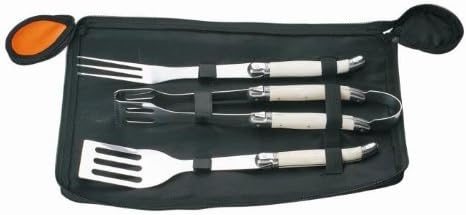 Pradel Excellence IBQ0304S Canvas Bag of Laguiole Barbecue Utensils