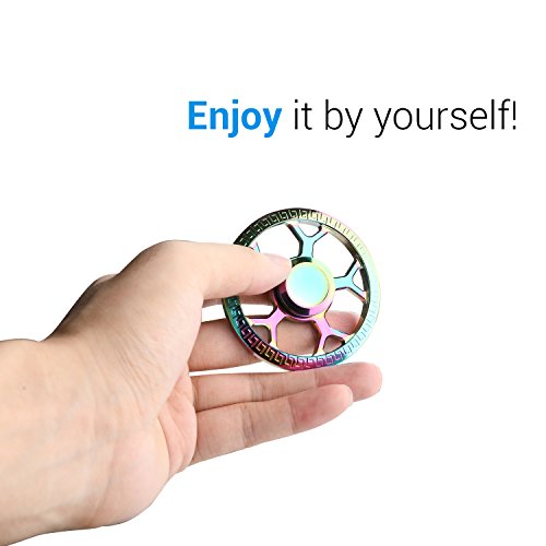 yocktec zappeln Spinner Tri zappeln Spinner mit High Speed Kugellager Stress Reducer Kombination Spielzeug für hinzufügen, ADHD, Angst, Kinder und Erwachsene Geschenk. Circle-Multicolor - 2