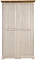 Steens Group 3301010264000F Provence Armoire Bois Pin Massif Blanc 58 x 120 x 202 cm